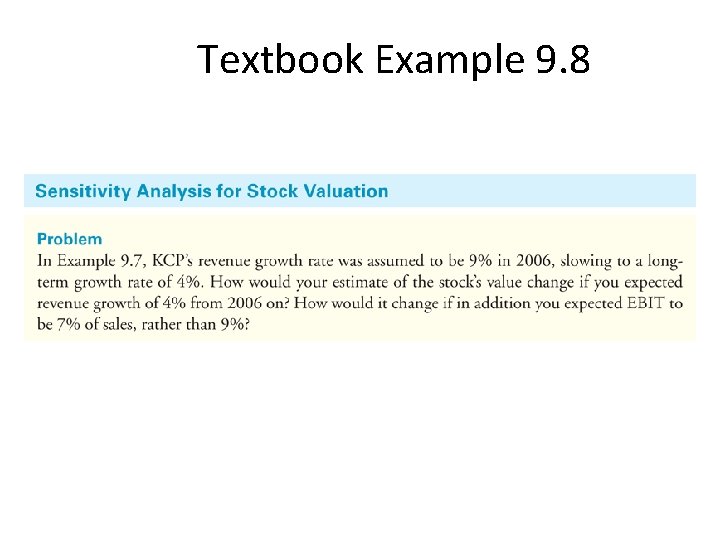 Textbook Example 9. 8 