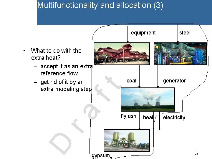 Multifunctionality and allocation (3) equipment coal mining ra D generator production coal ft •