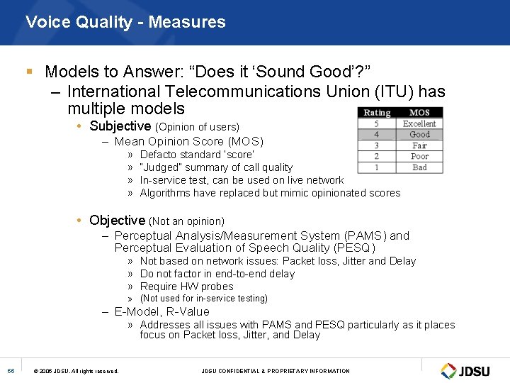 Voice Quality - Measures § Models to Answer: “Does it ‘Sound Good’? ” –