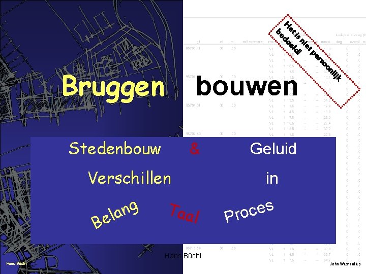 Stedenbouw & Verschillen g n a el B Taal k lij bouwen on rso