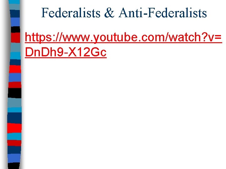 Federalists & Anti-Federalists https: //www. youtube. com/watch? v= Dn. Dh 9 -X 12 Gc