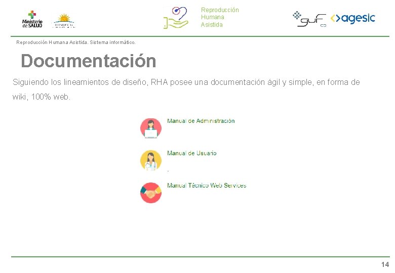 Reproducción Humana Asistida. Sistema informático. Documentación Siguiendo los lineamientos de diseño, RHA posee una