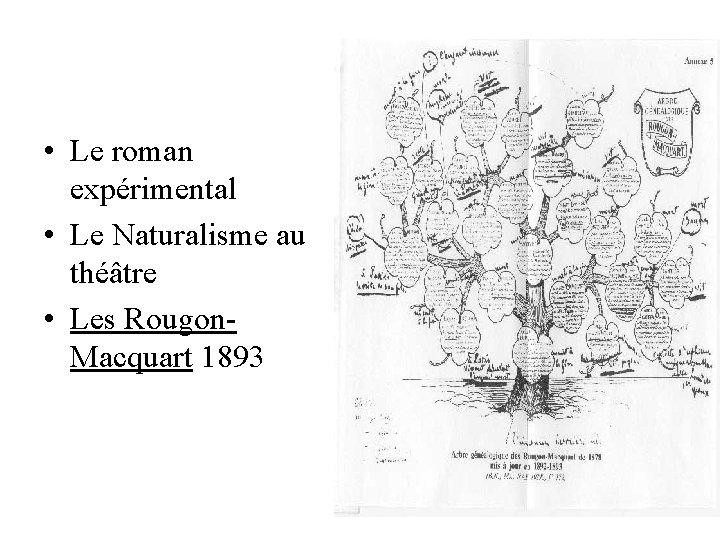 • Le roman expérimental • Le Naturalisme au théâtre • Les Rougon. Macquart • Le roman expérimental • Le Naturalisme au théâtre • Les Rougon. Macquart