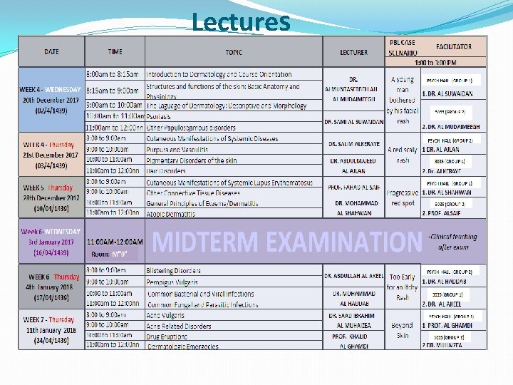 Lectures 