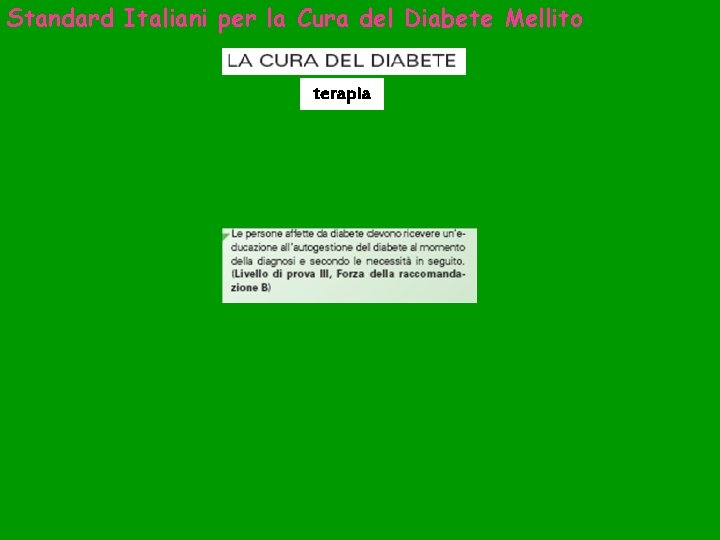 Standard Italiani per la Cura del Diabete Mellito terapia 