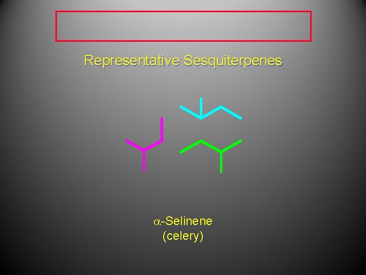 Representative Sesquiterpenes a-Selinene (celery) Representative Sesquiterpenes a-Selinene (celery)