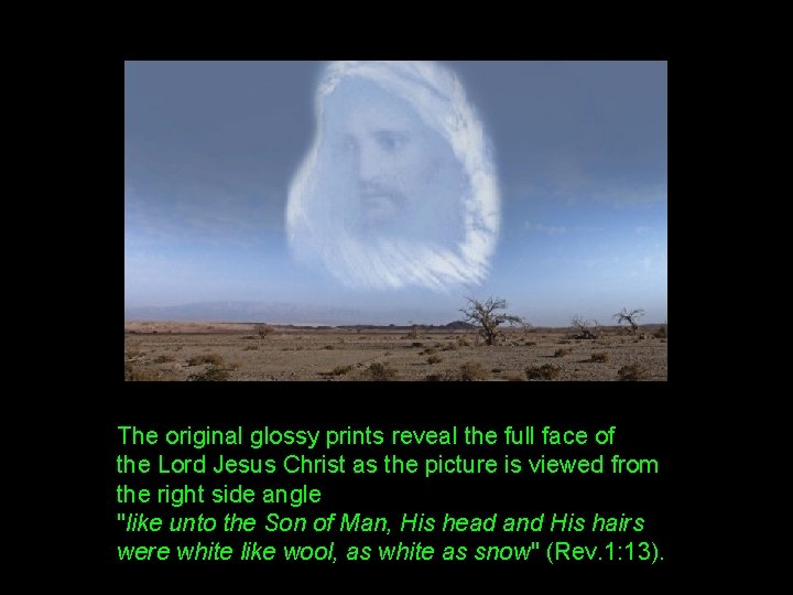 The original glossy prints reveal the full face of the Lord Jesus Christ as