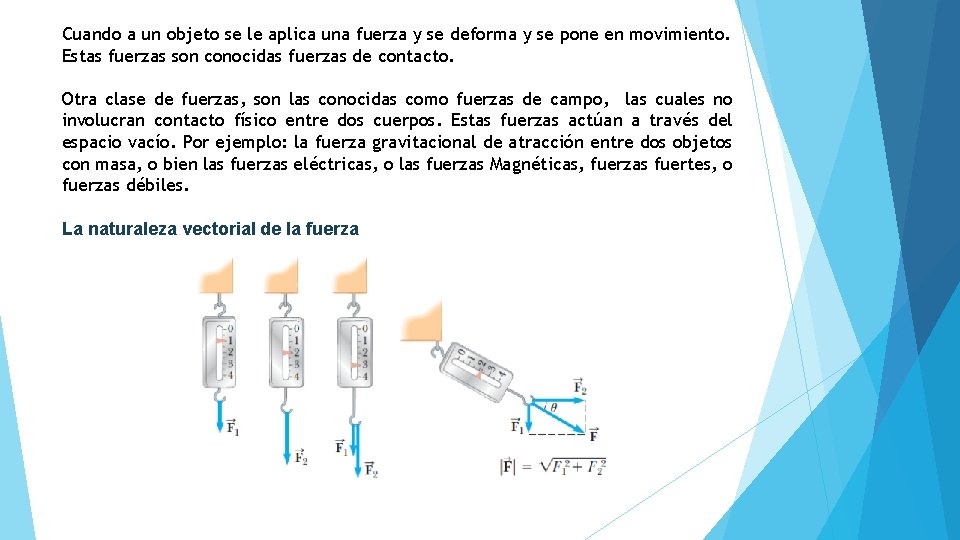 Cuando a un objeto se le aplica una fuerza y se deforma y se Cuando a un objeto se le aplica una fuerza y se deforma y se