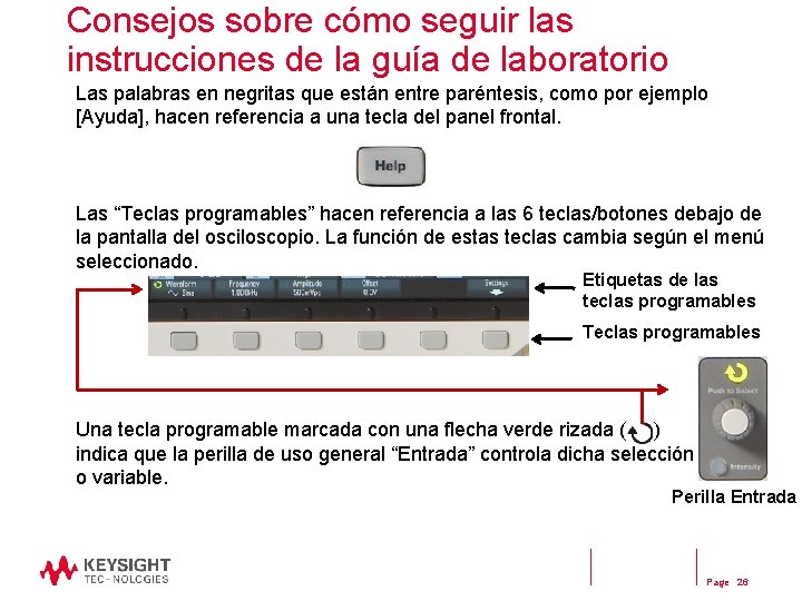 Consejos sobre cómo seguir las instrucciones de la guía de laboratorio Las palabras en Consejos sobre cómo seguir las instrucciones de la guía de laboratorio Las palabras en