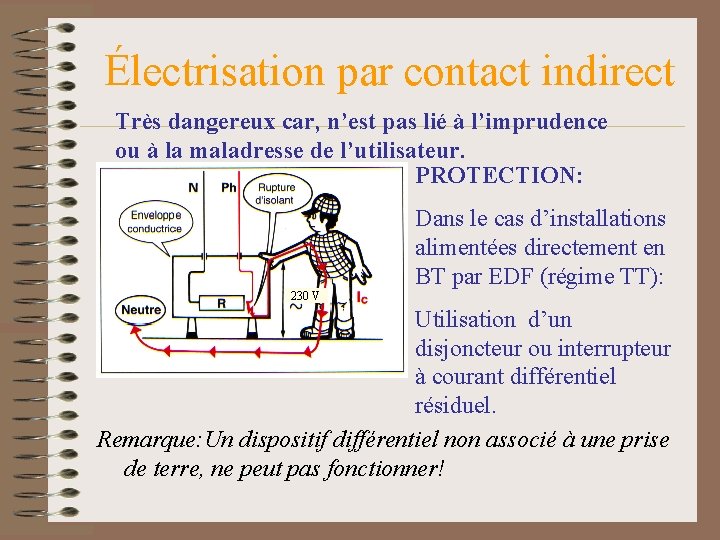 Électrisation par contact indirect Très dangereux car, n’est pas lié à l’imprudence ou à