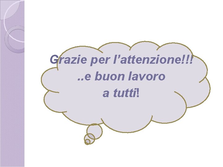 Grazie per l’attenzione!!!. . e buon lavoro a tutti! 