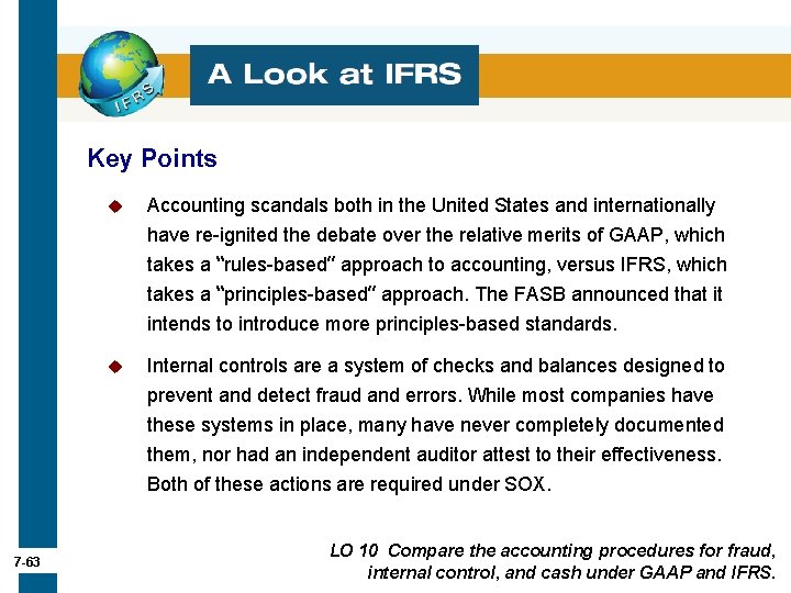 Key Points u Accounting scandals both in the United States and internationally have re-ignited Key Points u Accounting scandals both in the United States and internationally have re-ignited