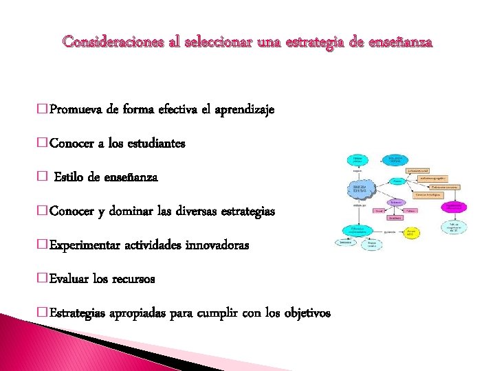 Consideraciones al seleccionar una estrategia de enseñanza � Promueva � Conocer � de forma