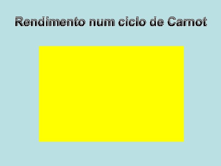 Rendimento num ciclo de Carnot 