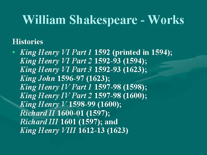 William Shakespeare - Works Histories • King Henry VI Part 1 1592 (printed in