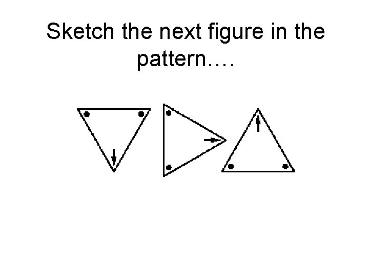 Sketch the next figure in the pattern…. 