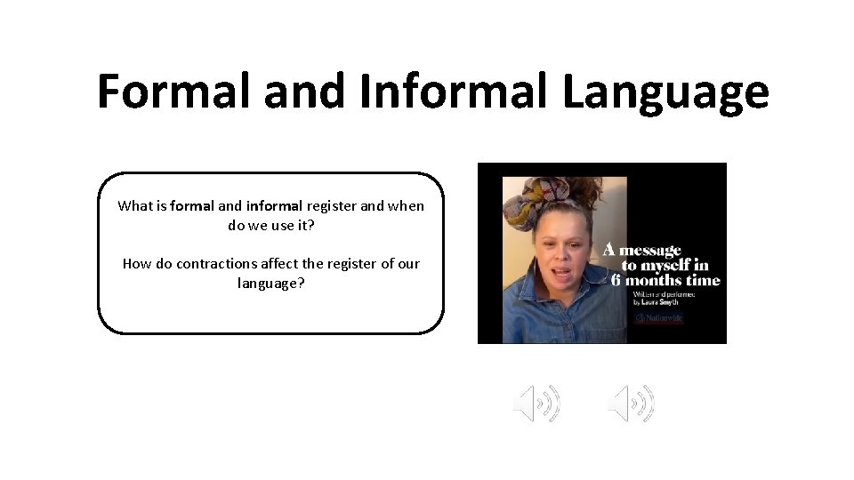 Formal and Informal Language What is formal and informal register and when do we