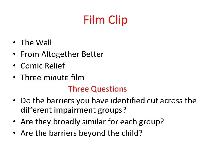 Film Clip • The Wall • From Altogether Better • Comic Relief • Three Film Clip • The Wall • From Altogether Better • Comic Relief • Three
