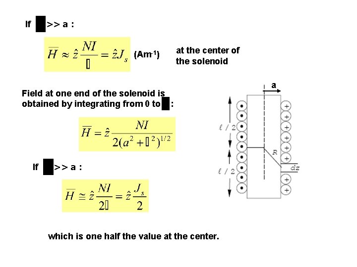 >> a : If (Am-1) at the center of the solenoid Field at one