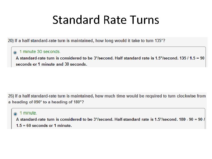 Standard Rate Turns 