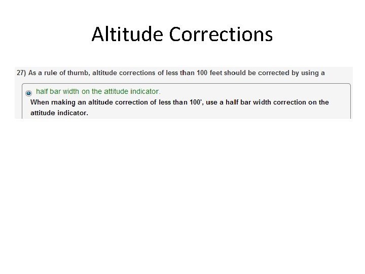 Altitude Corrections 