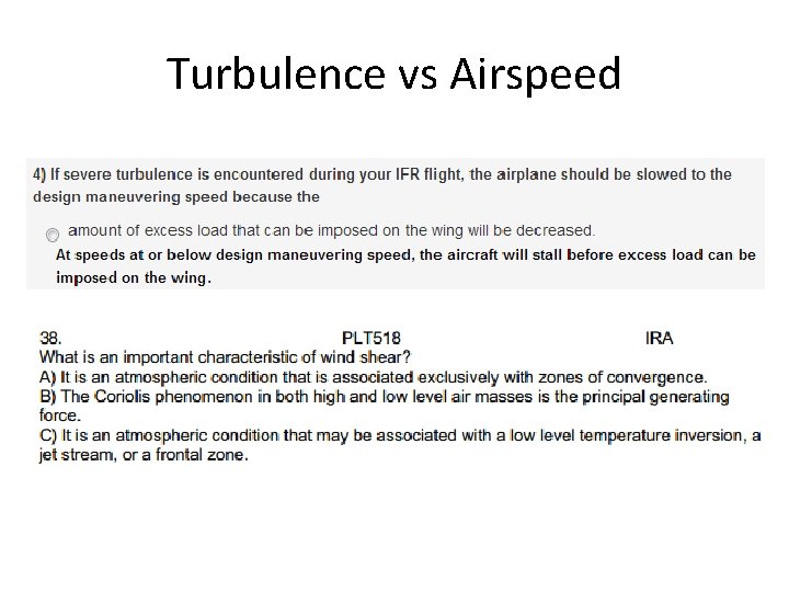 Turbulence vs Airspeed 