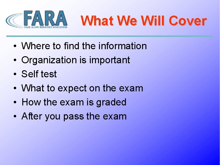 What We Will Cover • • • Where to find the information Organization is