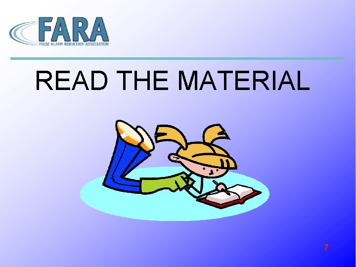 READ THE MATERIAL 7 