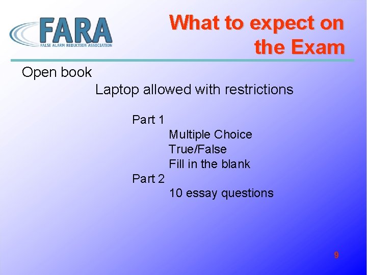 What to expect on the Exam Open book Laptop allowed with restrictions Part 1