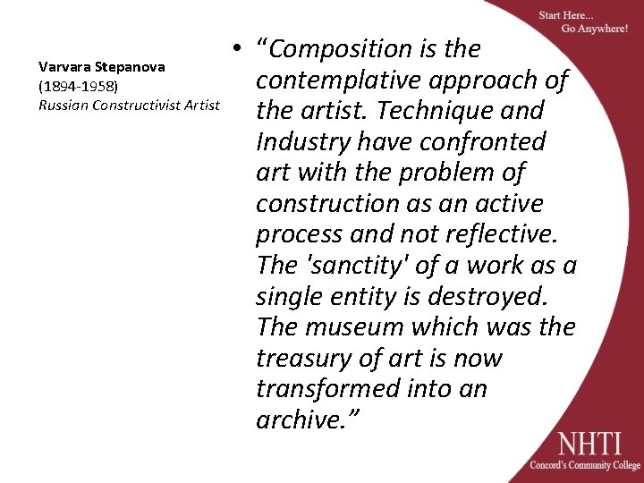 Varvara Stepanova (1894 -1958) Russian Constructivist Artist • “Composition is the contemplative approach of