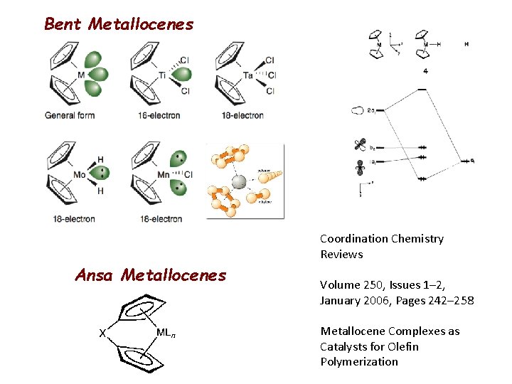 Bent Metallocenes Coordination Chemistry Reviews Ansa Metallocenes Volume 250, Issues 1– 2, January 2006,