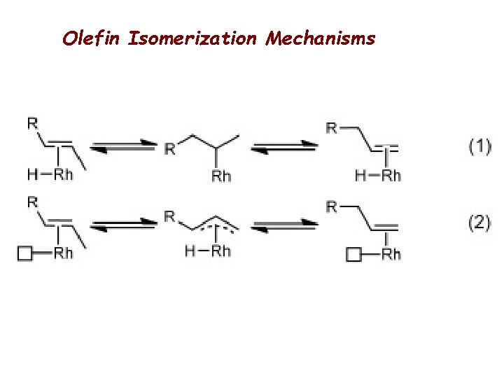 Olefin Isomerization Mechanisms 
