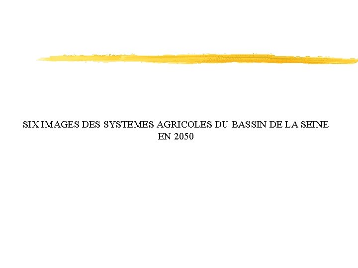 SIX IMAGES DES SYSTEMES AGRICOLES DU BASSIN DE LA SEINE EN 2050 
