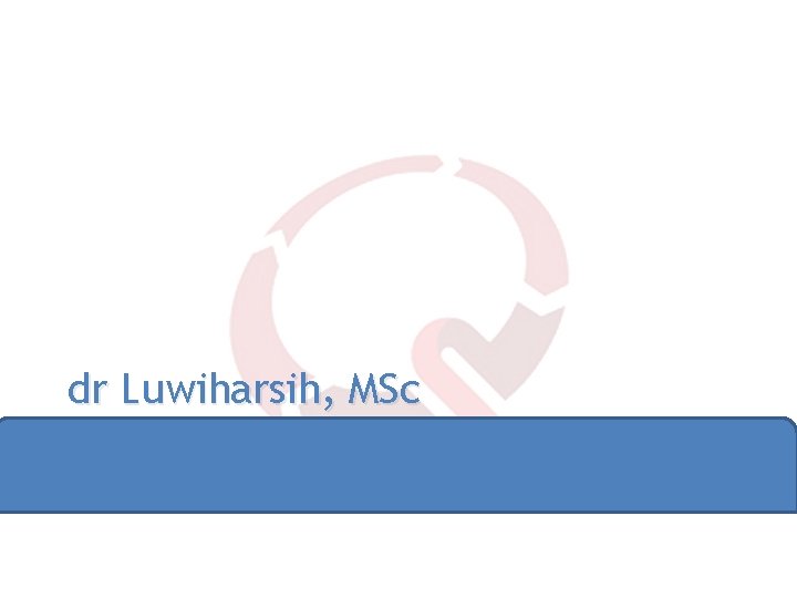 dr Luwiharsih, MSc dr Luwiharsih, MSc