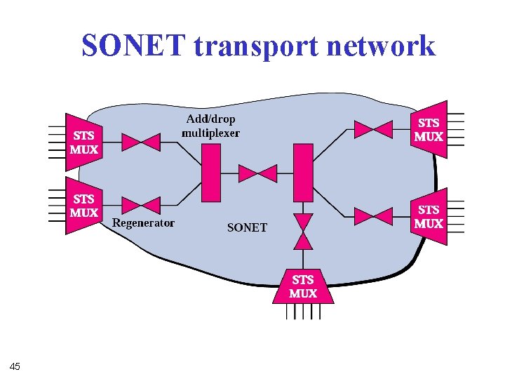 SONET transport network 45 SONET transport network 45