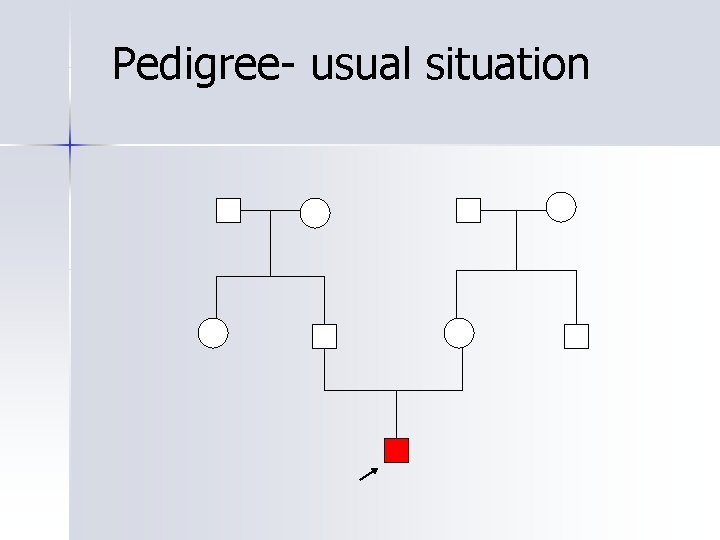 Pedigree- usual situation 