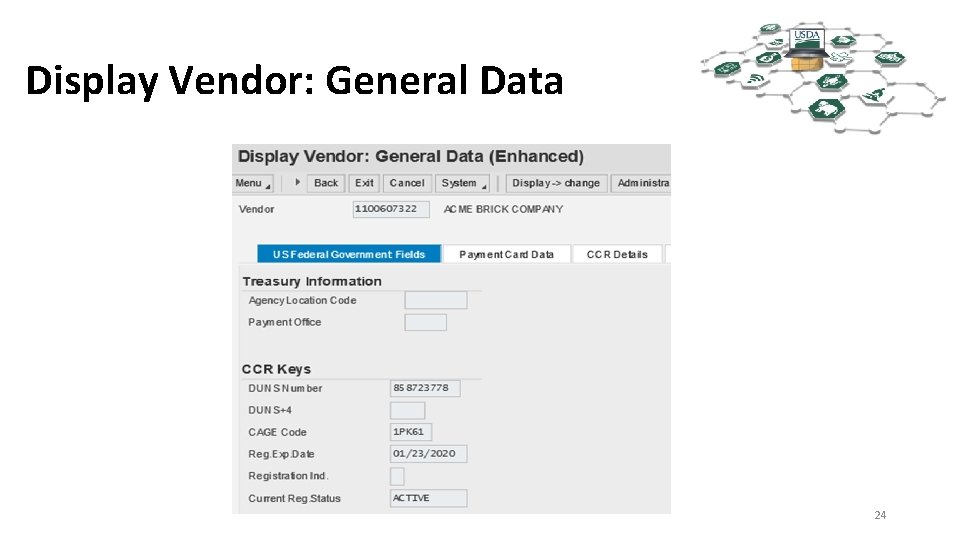 Display Vendor: General Data 24 