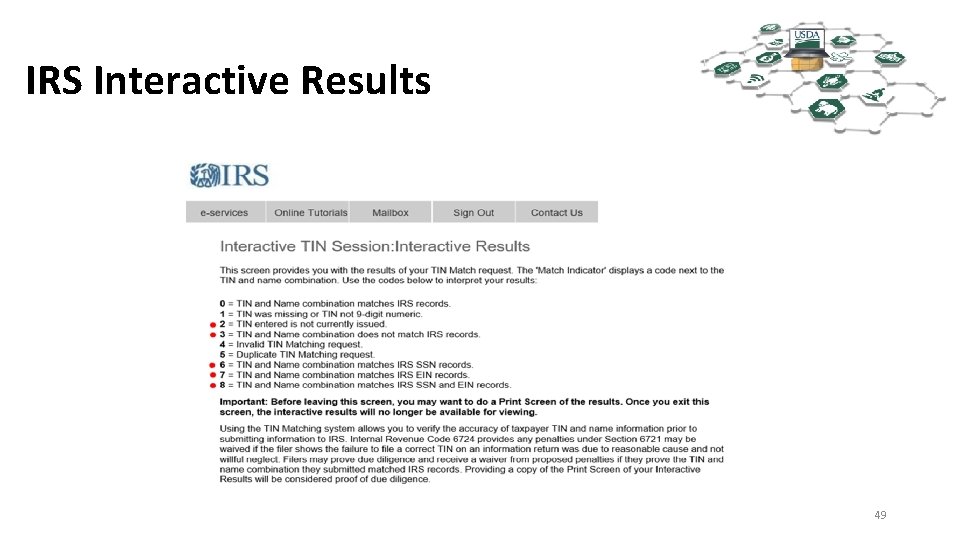 IRS Interactive Results 49 