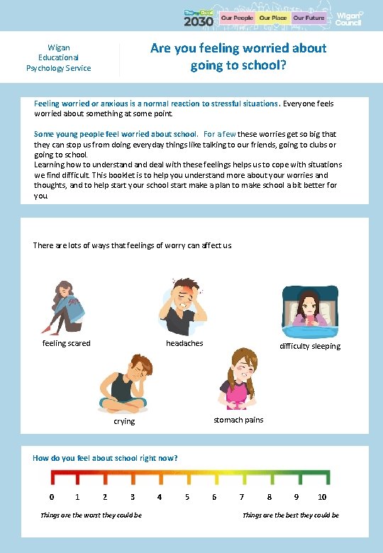 Are you feeling worried about going to school? Wigan Educational Psychology Service Feeling worried