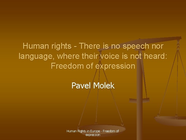 Human rights - There is no speech nor language, where their voice is not