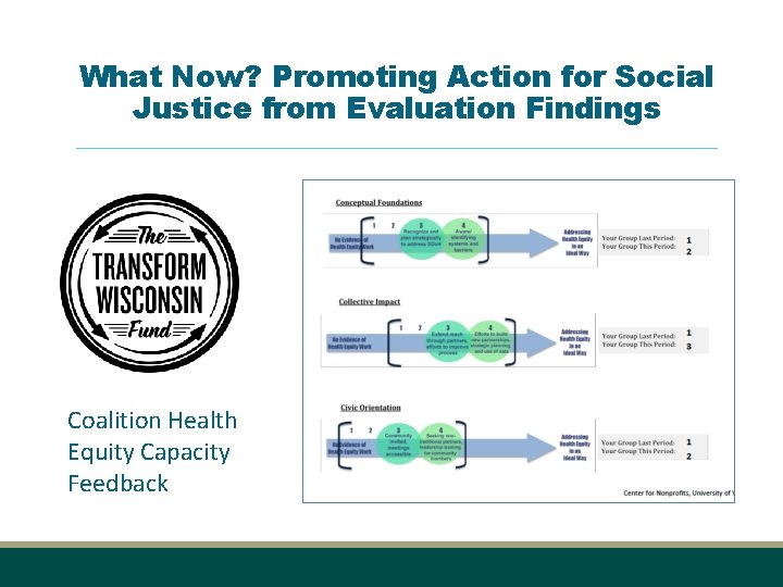 What Now? Promoting Action for Social Justice from Evaluation Findings Coalition Health Equity Capacity