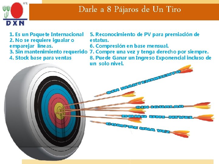 Darle a 8 Pájaros de Un Tiro 1. Es un Paquete Internacional 2. No