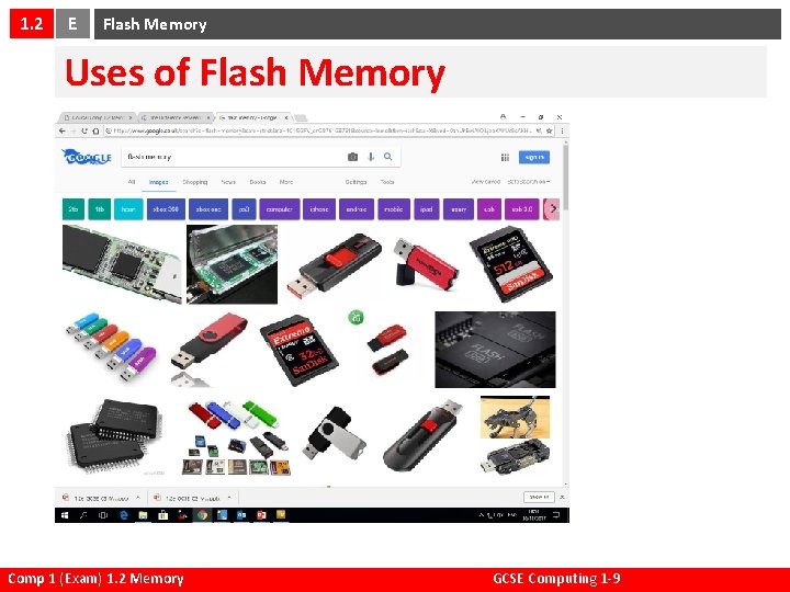 1. 2 E Flash Memory Uses of Flash Memory Comp 1 (Exam) 1. 2