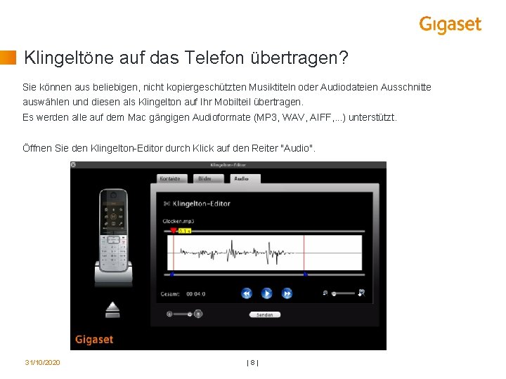 Klingeltöne auf das Telefon übertragen? Sie können aus beliebigen, nicht kopiergeschützten Musiktiteln oder Audiodateien