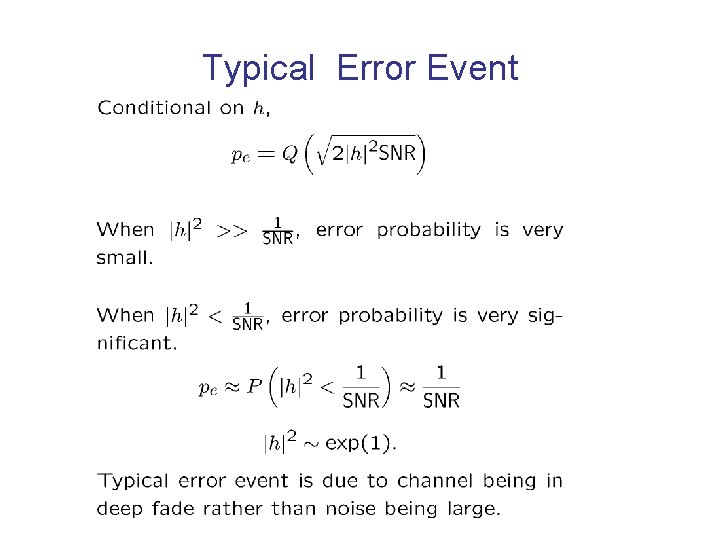 Typical Error Event 