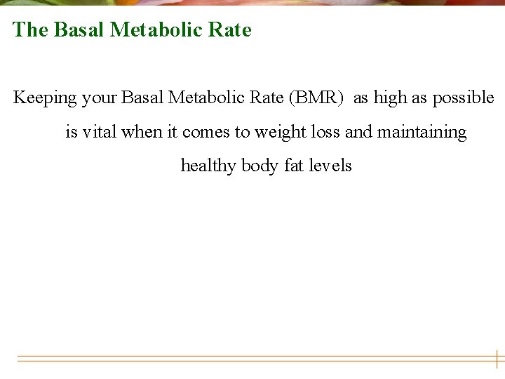 Basal Metabolic Rate Presented By Ajith K K