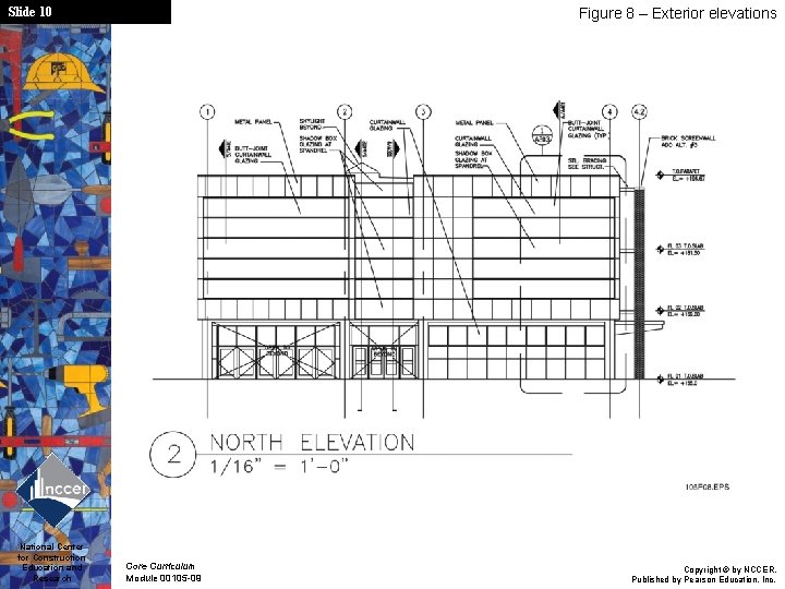 Slide 10 National Center for Construction Education and Research Figure 8 – Exterior elevations