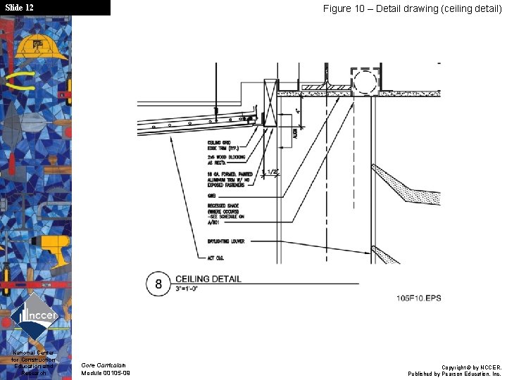 Slide 12 National Center for Construction Education and Research Figure 10 – Detail drawing