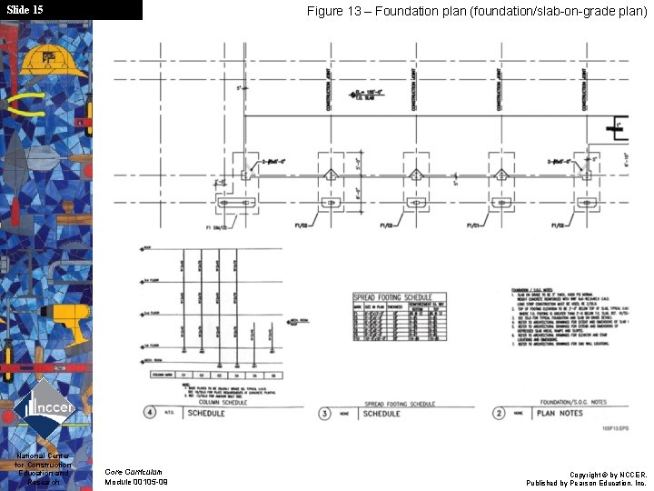 Slide 15 National Center for Construction Education and Research Figure 13 – Foundation plan