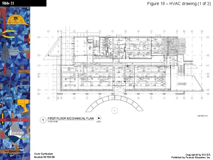 Slide 21 National Center for Construction Education and Research Figure 19 – HVAC drawing